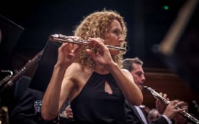 Bridget Douglas performing in NZSO