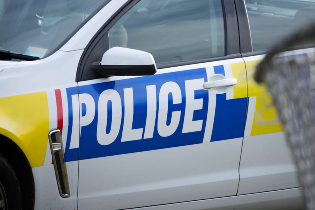 Close up of a police car.