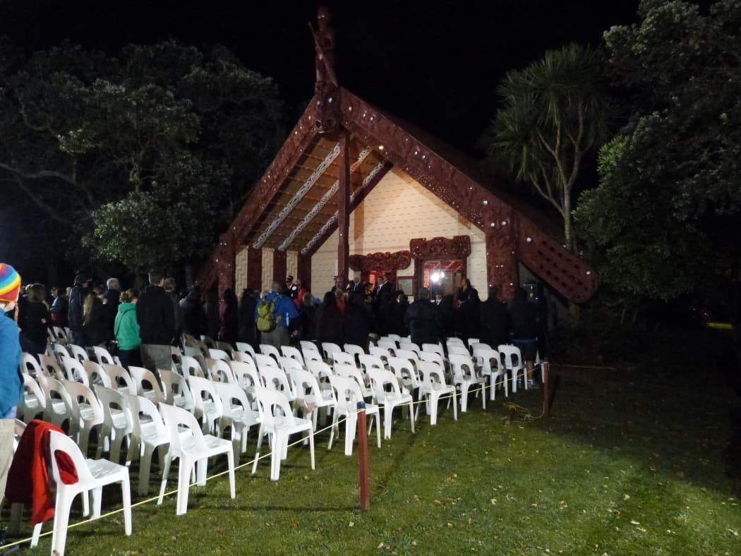 The dawn service was held at the upper Treaty house at Waitangi.
