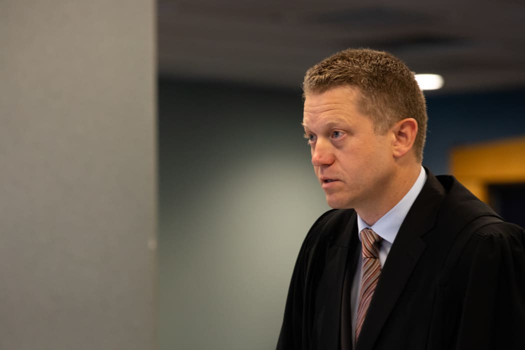 The defendant's lawyer Ian Brookie at the sentencing.