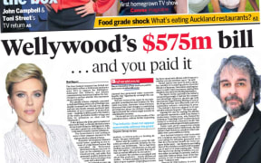 The Weekend herald front page headlining the 'Inside Wellywood' investigative series.