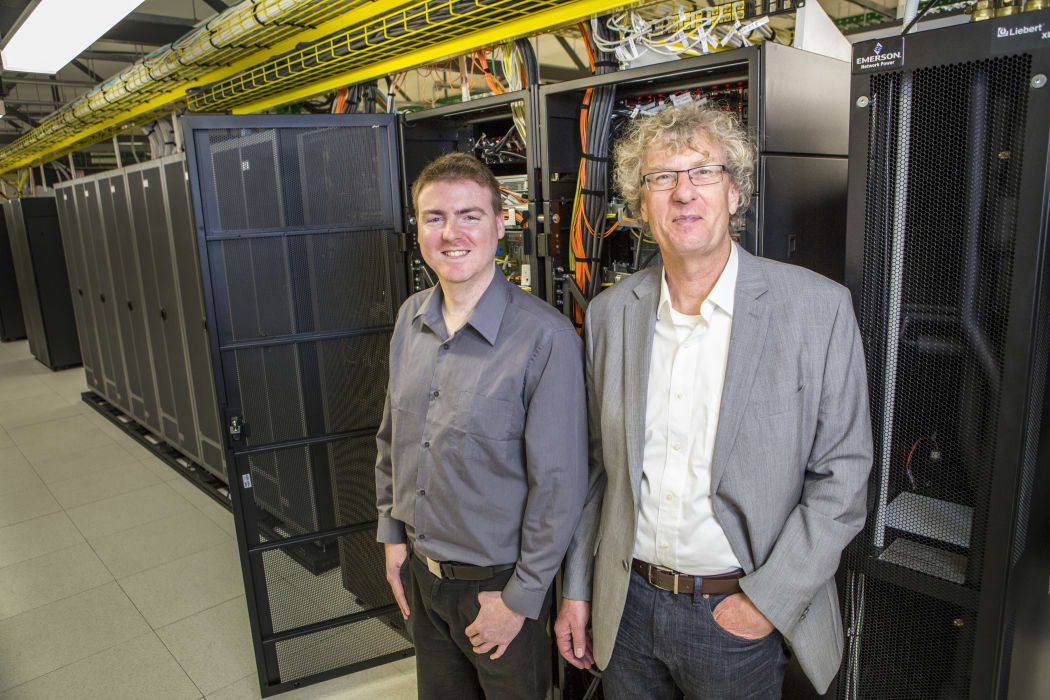 Distinguished Professor Jack Copeland (right) and composer Jason Long (left) have restored the earliest known recording of computer-generated music, created more than 65 years ago.