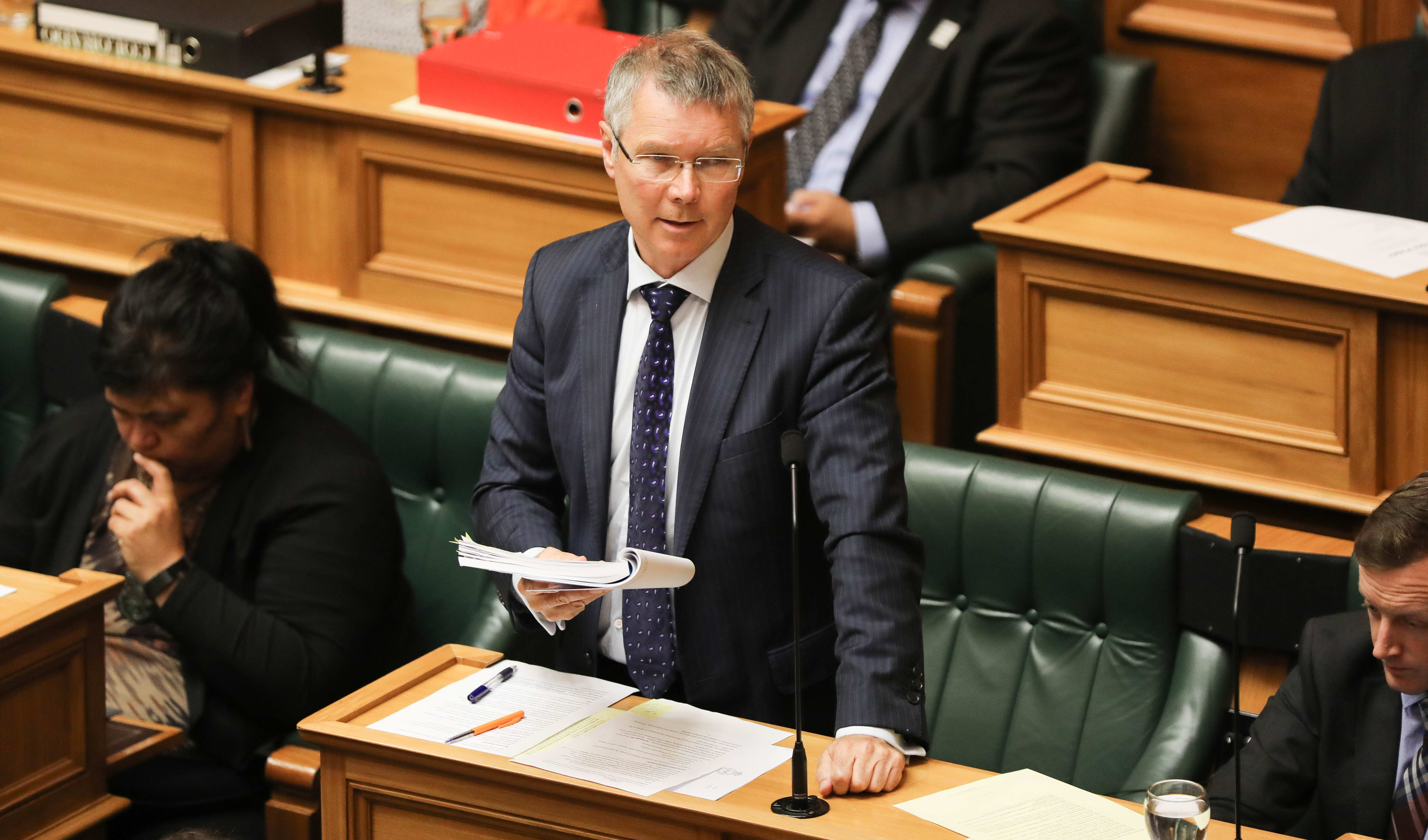 Attorney General David Parker makes a ministerial statement in the House on the report of the Havelock North Drinking Water Inquiry.