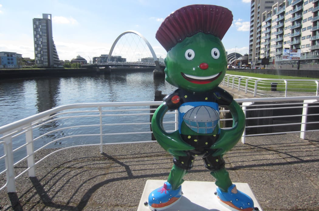 Games mascot Clyde the Thistle.