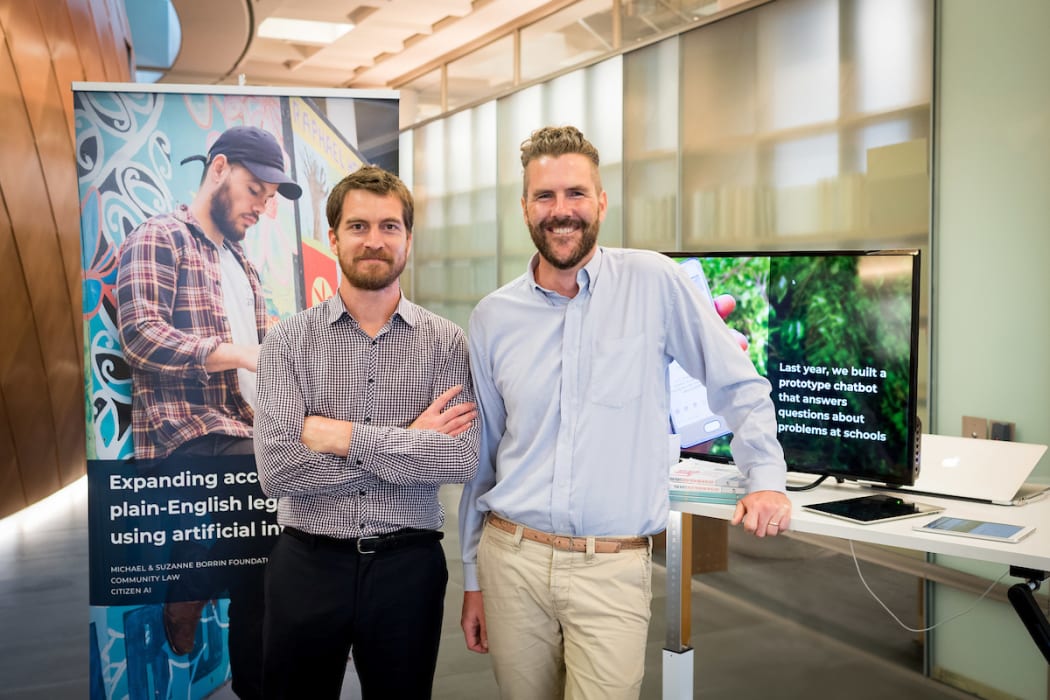 Geoffrey Roberts and Matthew Bartlett, the executive directors of a new initiative called Citizen AI, that Community Law Wellington is setting up to develop artificial intelligence projects for the public good.