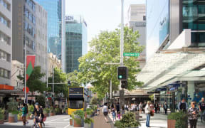 An artist's impression of the Queen St Stage 1 makeover.