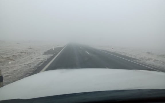 Fog on State Highway 8.