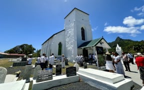 A number of Pacific leaders have attended a church service together on the eve of the 52nd Pacific Islands Forum in Sunday local time at the Avarua Cook Island's Christian Church in Rarotonga. 5 November 2023.