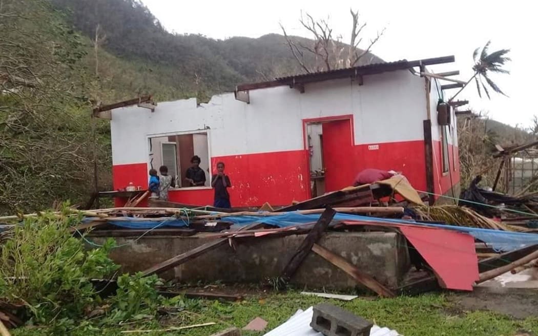 A building without its roof in Ranwas, Pentecost.