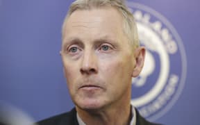 Police conference in Wellington. Chris Cahill, NZ Police Association Minister.
