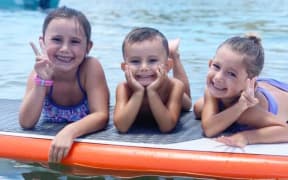 The three children of Hannah and Rowan Baxter, Lainah, 6, Trey, 3, and Aaliyah, 4.