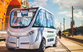 An image of the Navya shuttle.