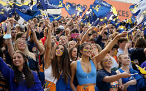 The Zoo during the Blues Super Rugby Pacific match at Forsyth Barr Stadium, Dunedin.