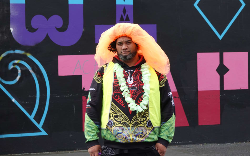 Tohu Cassidy, of Ōmanaia, wore the brightest things he could find.