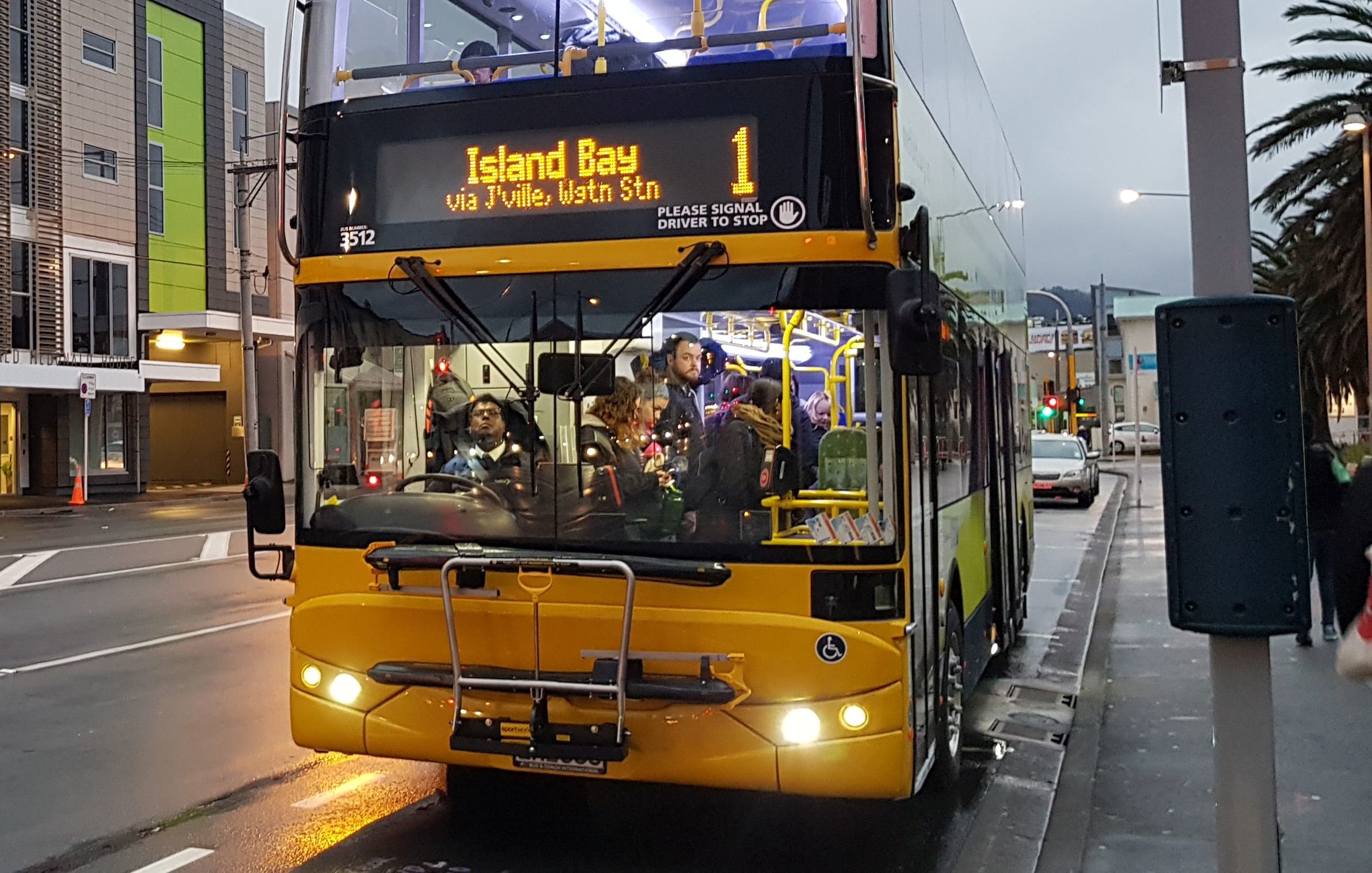 A new double decker bus