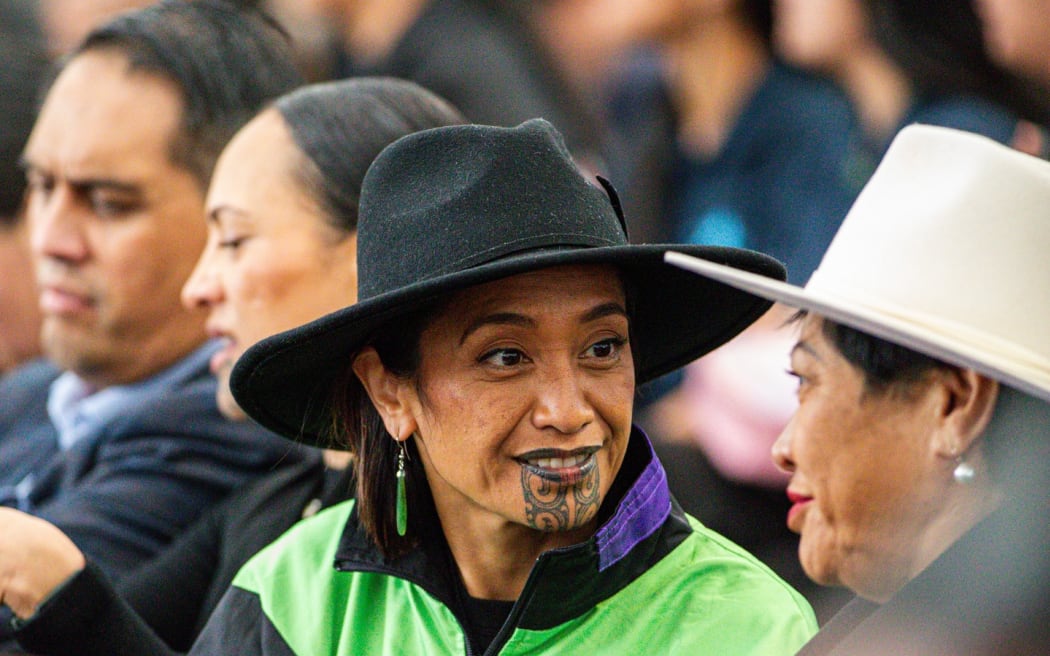 Te Pāti Māori's Tāmaki Makaurau candidate Oriini Kaipara attends Koroneihana celebrations for Te Arikinui Kuini Nga wai hono i te po. (2025)