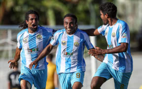 Jefferson Dahite (c) scored in stoppage time to seal victory.