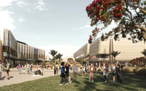 An artist's impression of the $306m precinct Te Manawataki o Te Papa.