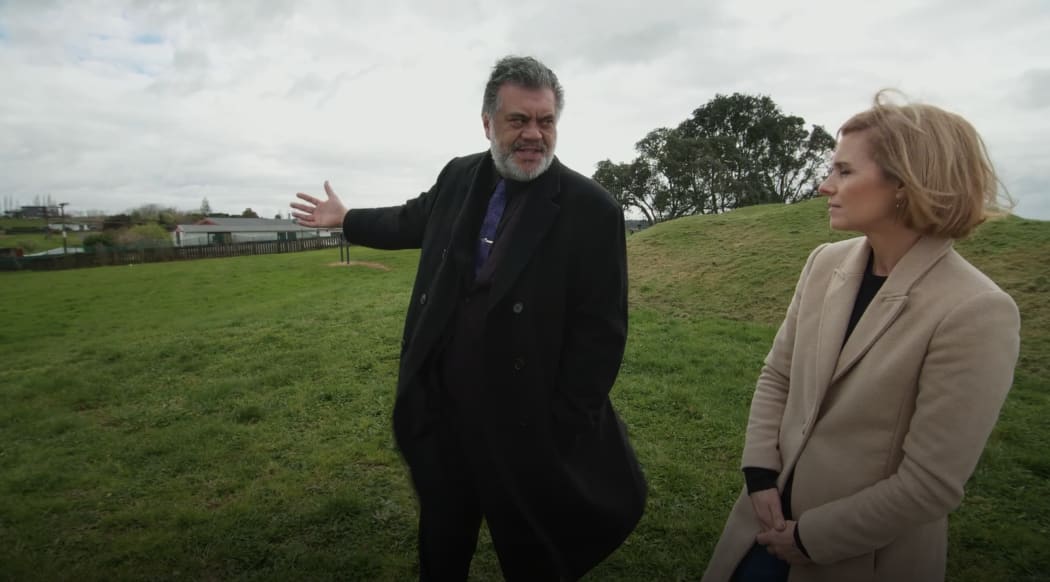 Rahui Papa & Mihingarangi Forbes visit the battle site at Rangiriri