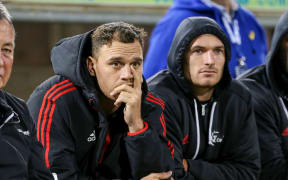 A dejected looking Israel Dagg after he leaves the field injured during the Super Rugby match against the Brumbies.