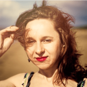 publicity shot of Latvian composer Santa Ratniece