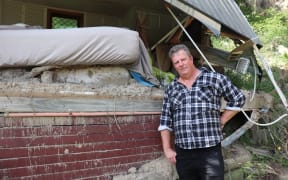 The sleepout at Paul Matthew’s home on Mataruahou (Napier Hill) still remains damaged as with the rest of his home, six months after the floods. Furniture has not been moved since the day.