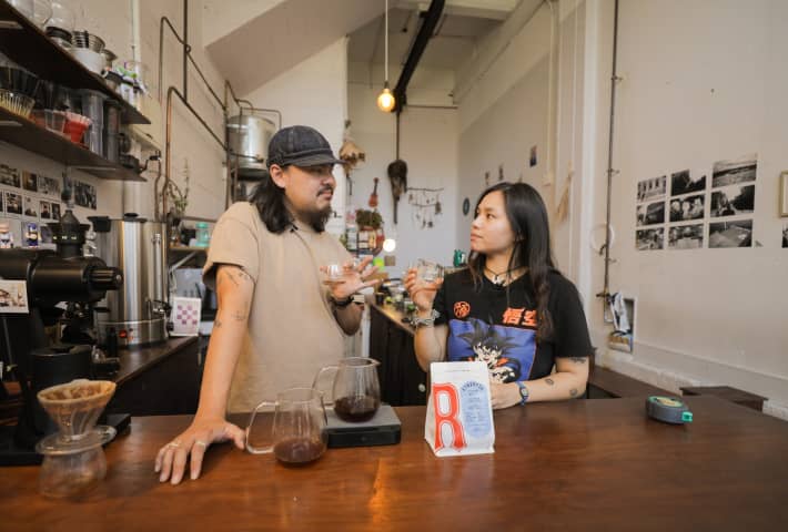 Elaine and Zuyi Woon are owners of Pour and Twist, a “fully manual” coffee bar in Wellington.