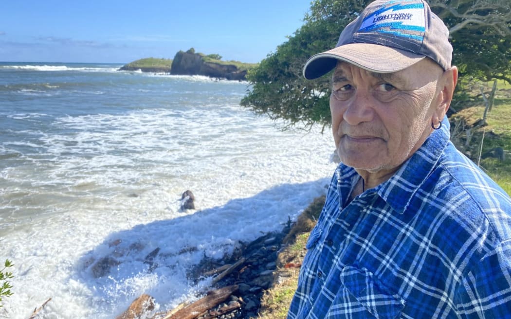 Mason was taught tikanga for collecting kai by his kuia, who lived here on the coast near Cape Egmont.