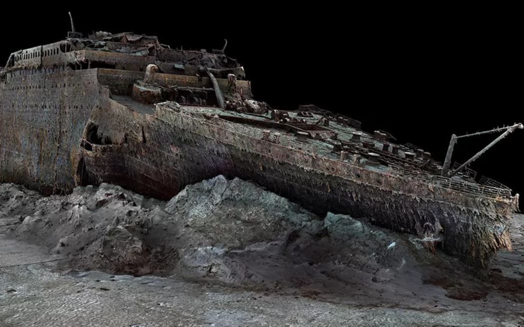 3D image of the Titanic.