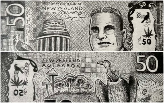 Bruce Mahalski $50 note collage