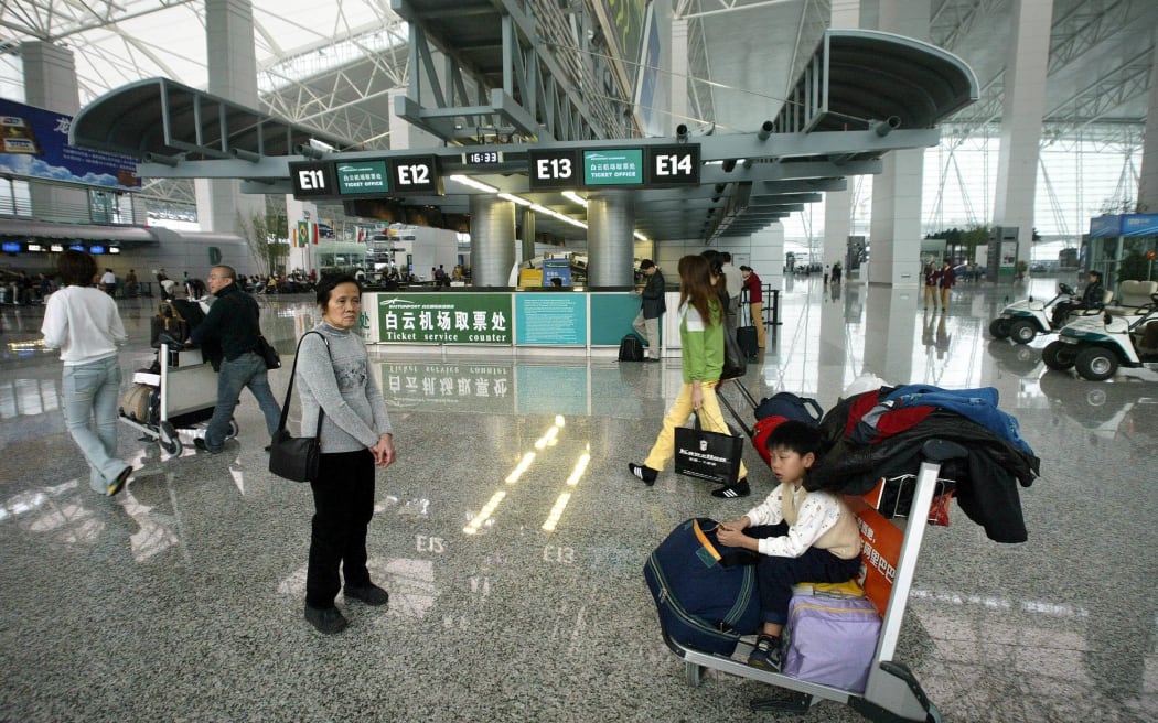 The lobby of Baiyun international airport on the outskirts of Guangzhou.