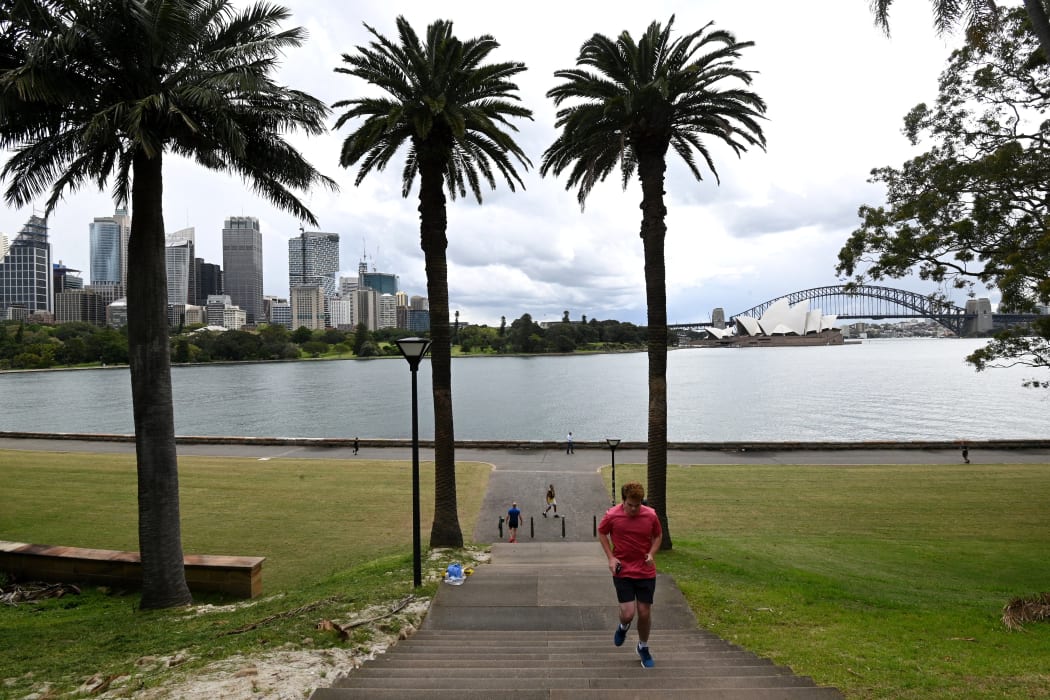 Sydney residents exercise after Covid-19 restrictions were relaxed earlier this month
