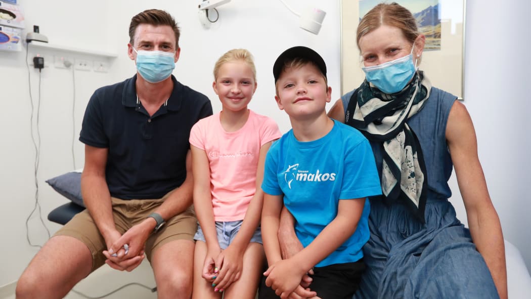 The Marfell family, from left, Stu, Nina, 9, Guy, 7, and Dr Emily Marfell.