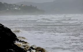 Orewa Beach as Cyclone Tam arrives in the upper North Island.