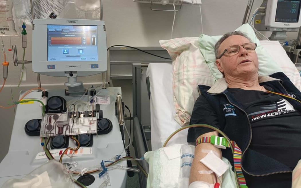 David Cotton receiving CAR T-cell treatment in Germany in November 2023.
