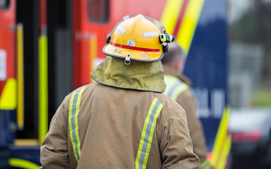 A firefighter on scene at an incident. 6 July 2016.