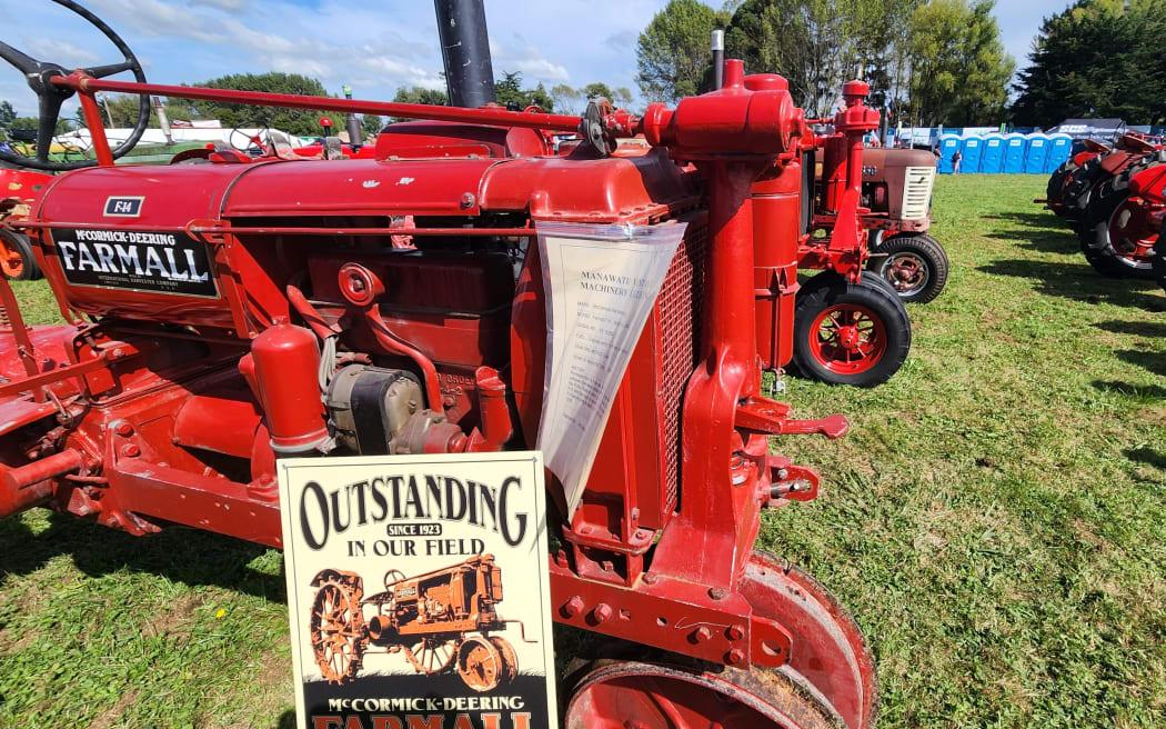 Vintage Farmall tractors on display at the Central Districts Field Days