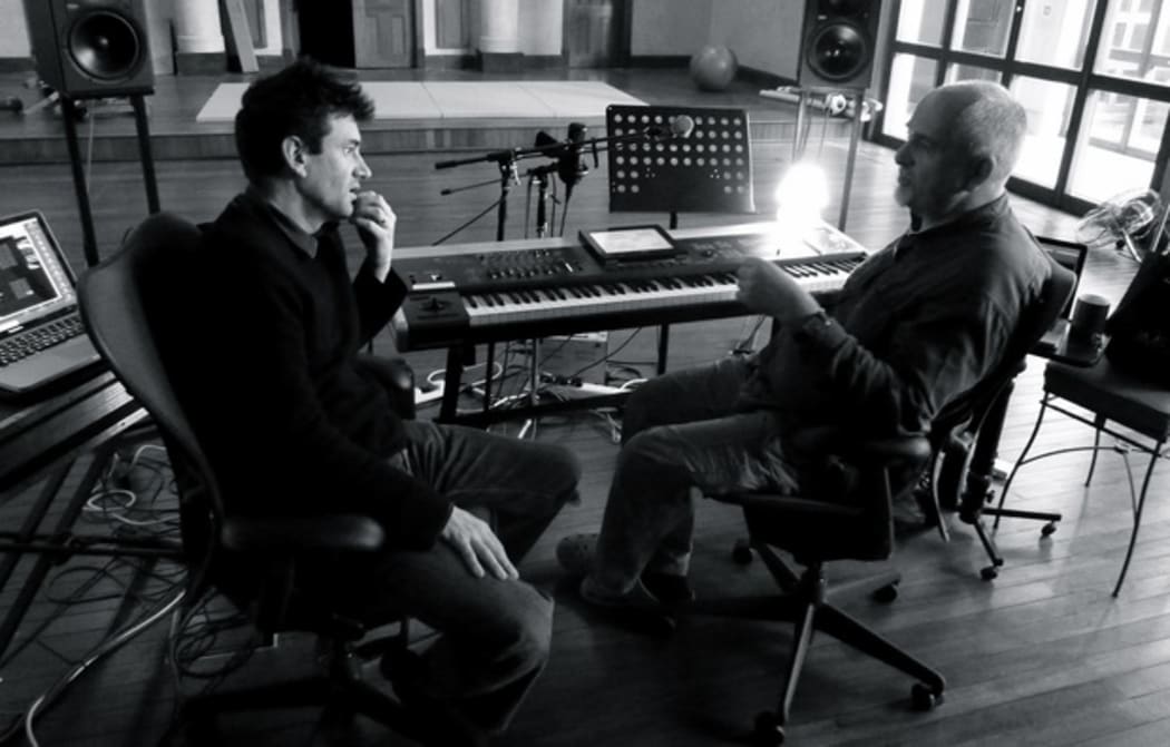 John Metcalfe & Peter Gabriel at Real World Studios