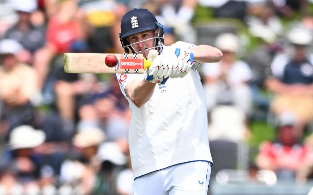 England's Harry Brook bats at the Basin Reserve, 2024.