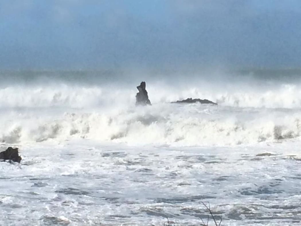 Heavy seas generated by ex-Cyclone Pam on the East Coast.