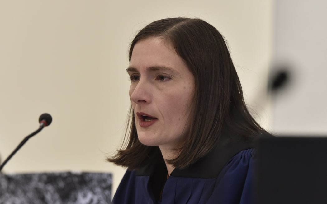 Coroner Heather McKenzie during the Sophia Crestani inquest in Dunedin District Court on 27 May 2024.