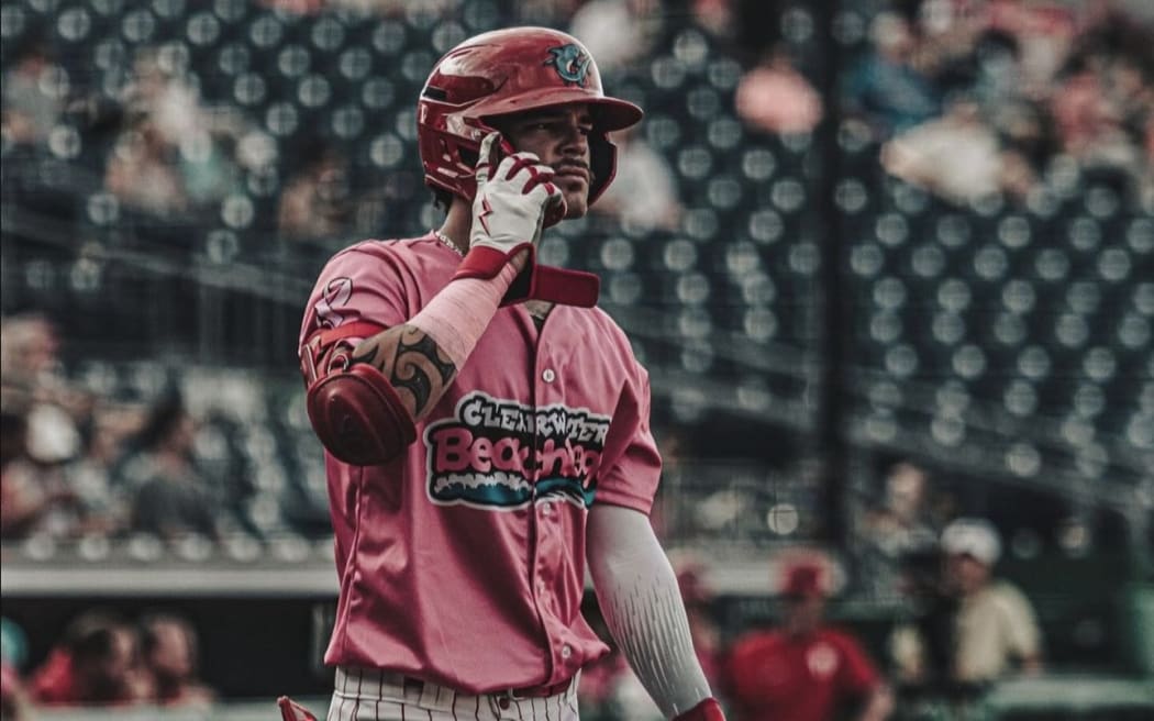 Nikau was "privileged" to take the diamond wearing pink in support of his mum and breast cancer awareness.