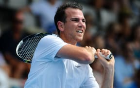 French tennis player Adrian Mannarino