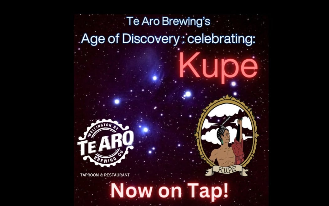 A social media post by Te Aro Brewing advertising a new beer named after the legendary Polynesian explorer, Kupe.