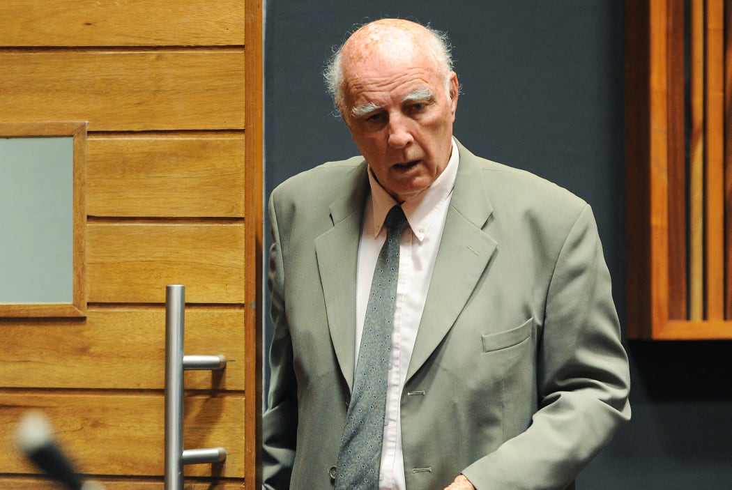 Australian-born former tennis Grand Slam champion Bob Hewitt at court in Johannesburg.