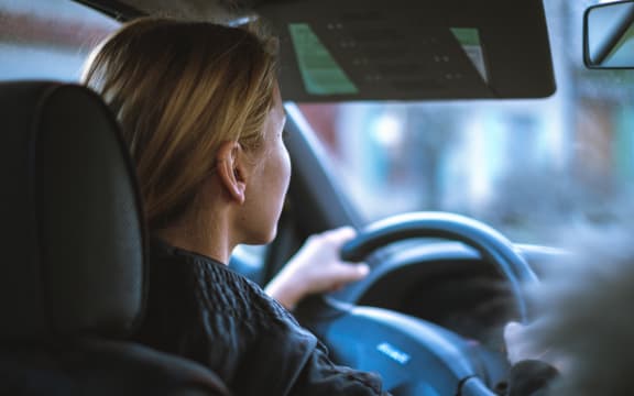 Teenage girl driving