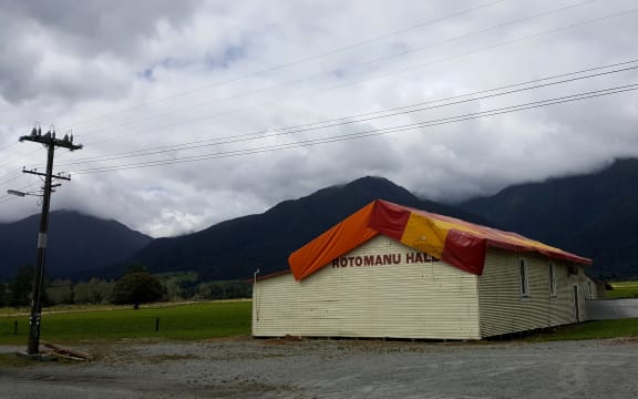 Rotomanu Hall on the West Coast had its roof blown off by ex-Cyclone Gita.