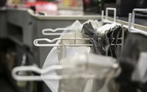 Plastic bags at a supermarket