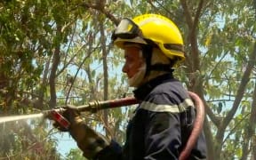 Fire fighters in New Caledonia.