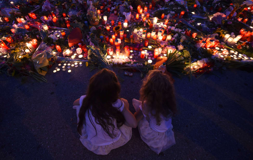 A make-shift memorial in Munich, where a teenage gunman killed nine people.